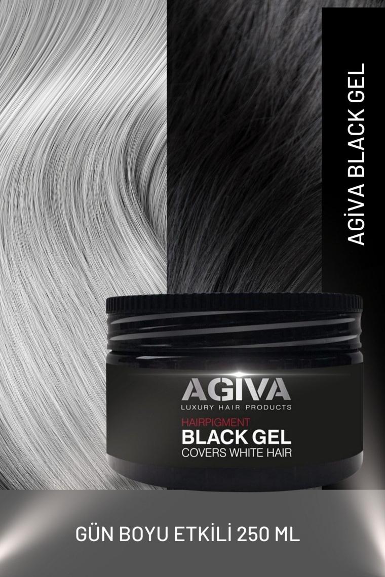 Black Gel Beyaz Saçlar Için Kapatıcı Saç Şekillendirici Güçlü Jöle Cover White Hair 250 Ml