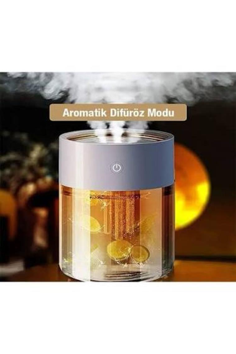 Ezere Ceypaks Üç 3 Sprey LED Işıklı Ultrasonik Hava Nemlendirici - Buhar Makinesi ve Aroma Difüzörü 2 lt