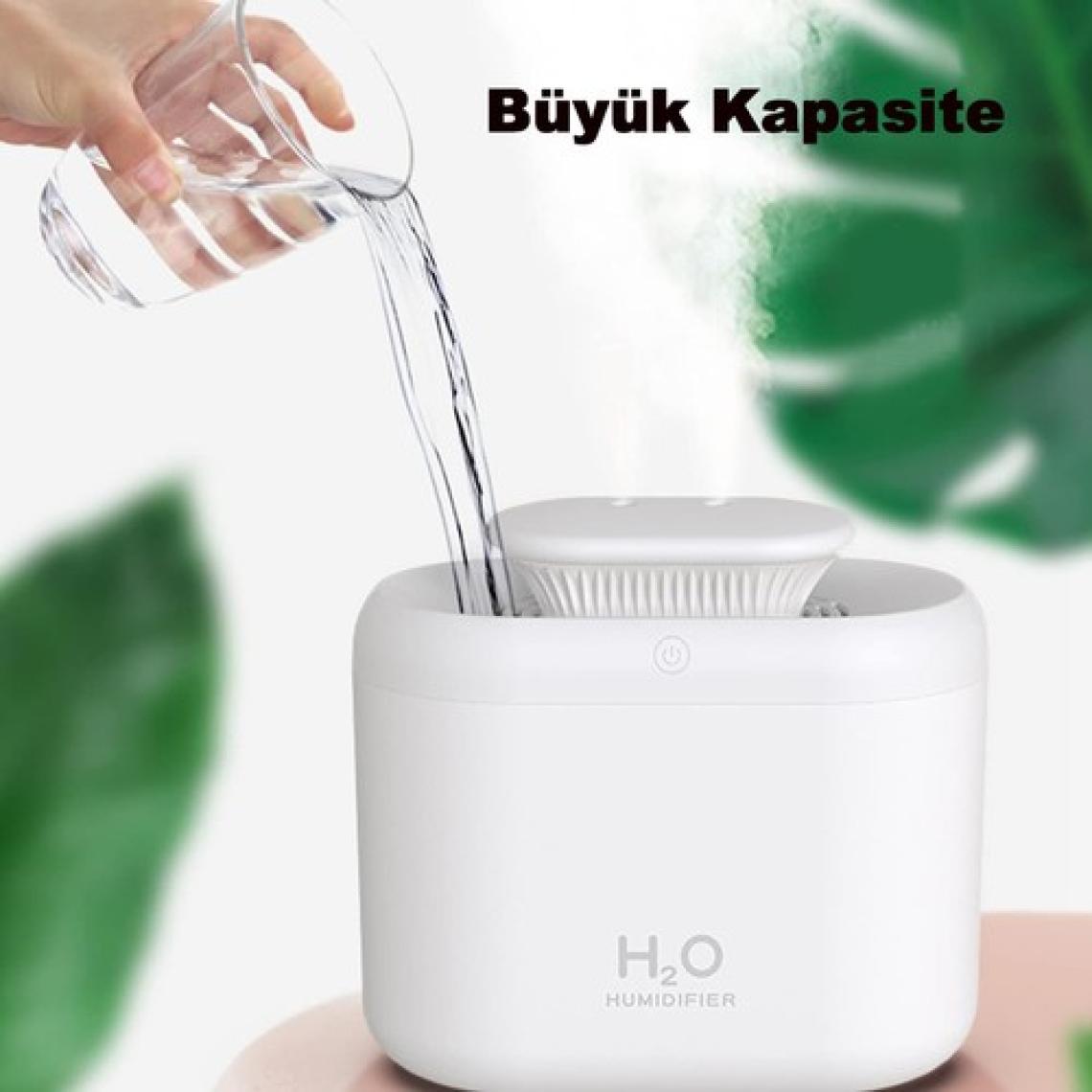 Robeve 3.3 Litre Ultrasonik Buhar Makinesi Hava Nemlendirici Çift Sprey Buhar Makinesi LED Işıklı