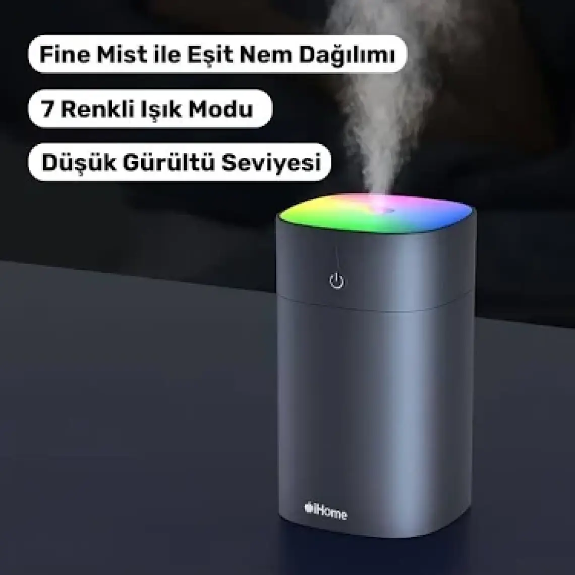 Npo Ihome 400ML Rgb Renkli Aromaterapi Difüzör ve Ultrasonik Hava Nemlendirici buhar makinesi