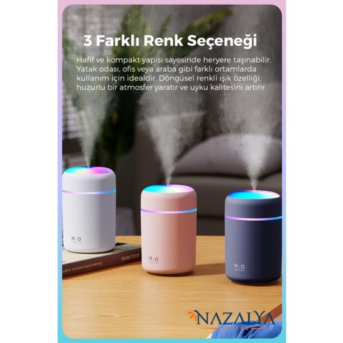 Nazalya H2O 300 ml Ulrasonik Hava Nemlendirici ve Aroma Difüzörü