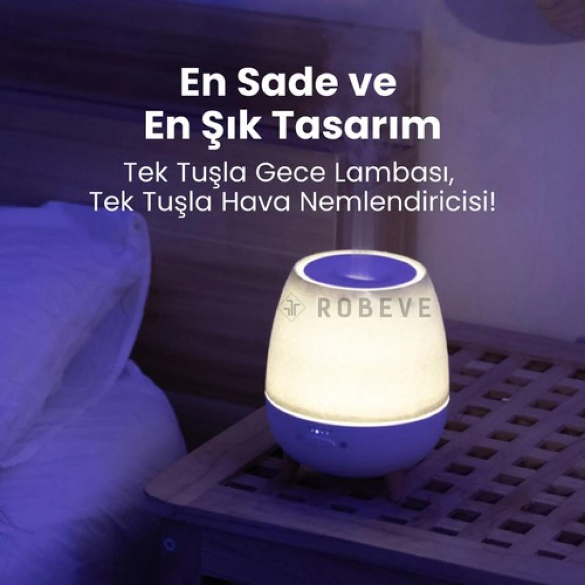 Robeve SL300 Hava Nemlendirici Buhar Makinesi Aroma Difüzörü Aromaterapi Cihazı Rgb Gece Lambası Işıklı Hava Nemlendirici Uzaktan Kumandalı Buhar Makinesi