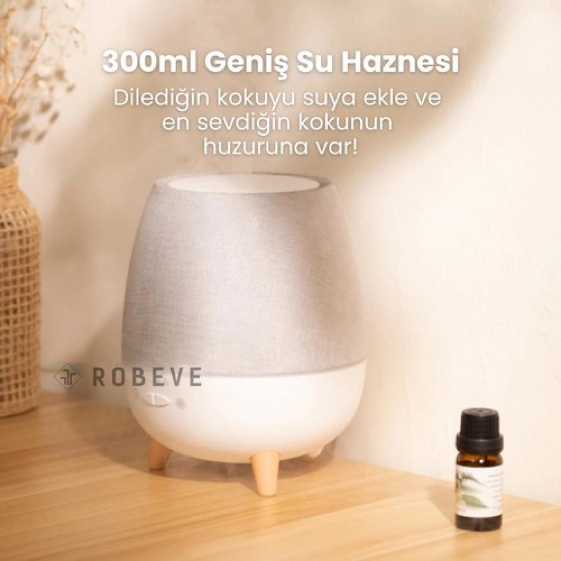 Robeve SL300 Hava Nemlendirici Buhar Makinesi Aroma Difüzörü Aromaterapi Cihazı Rgb Gece Lambası Işıklı Hava Nemlendirici Uzaktan Kumandalı Buhar Makinesi