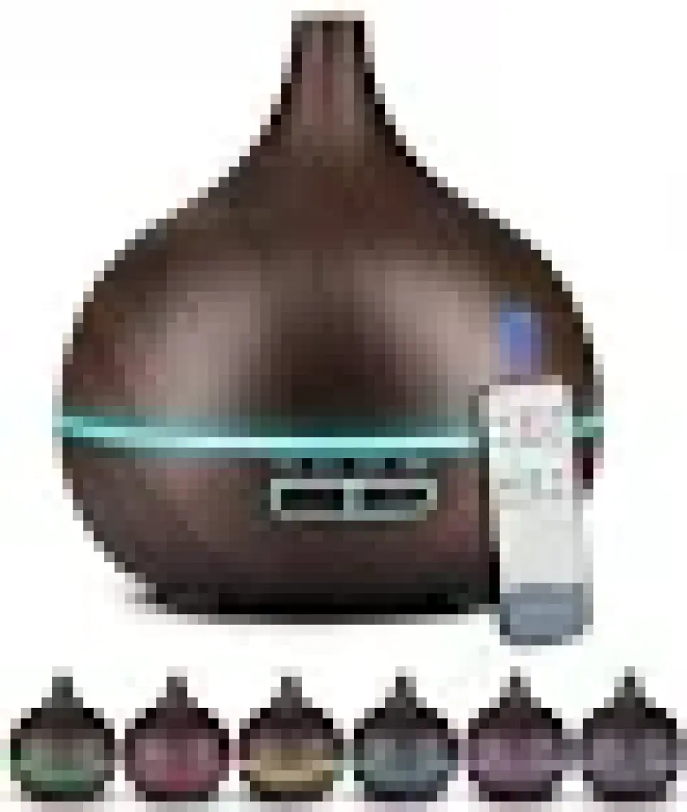 Aroma Difüzör Gece Işığı 7 LED Nemlendirici Kumandalı Buhar Makinesi 550ML