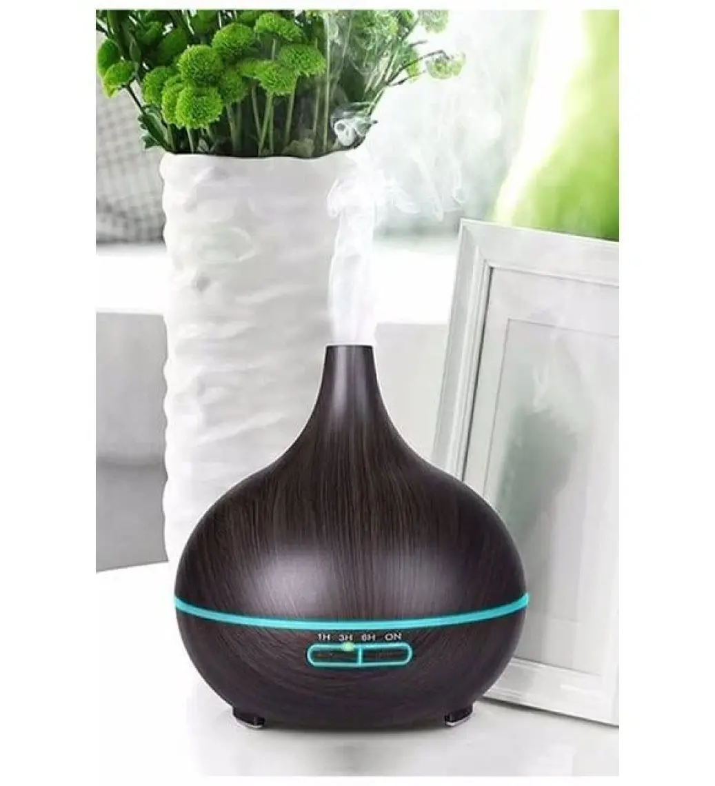 Aroma Difüzör Gece Işığı 7 LED Nemlendirici Kumandalı Buhar Makinesi 550ML
