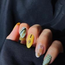 Memphis Desenler Tırnak Dövmesi Tırnak Tattoo Nail Art Tırnak Sticker
