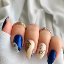 Yapraklar Ve Tüyler Tırnak Dövmesi Tırnak Tattoo Nail Art Tırnak Sticker