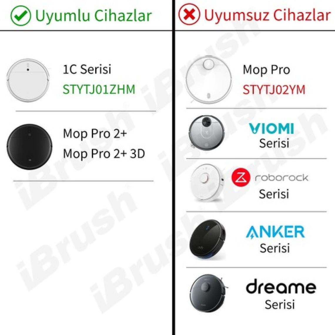 iBrush 1C Vacuum Mop Uyumlu 2li Hepa Filtre