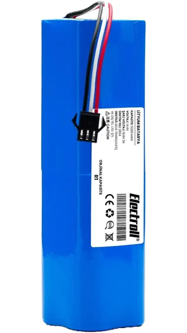 Electroll Lydsto R1 Vacuum Uyumlu Batarya (Orjinal Kapasite) 14.4V 5200MAH Pil Robot Süpürge Bataryası Değişim
