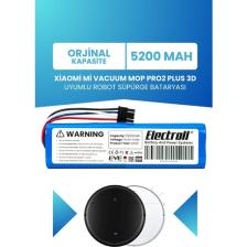 Electroll Xiaomi Mi Vacuum Mop Pro2 Plus 3D Uyumlu Batarya (Orjinal Kapasite) 5200MAH Robot Pil BHR4707GL