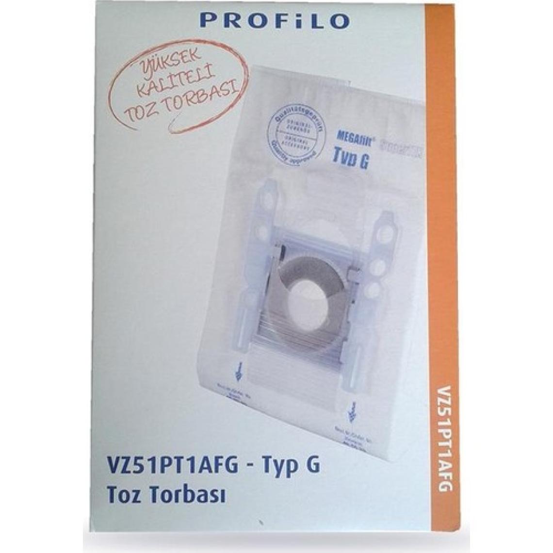 Profilo Süpürge Toz Torbası G Tipi 1 pakette 5 Adet