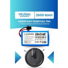 Electroll Eufy Robovac 35c Uyumlu Batarya (ORJİNAL KAPASİTE) 2600mah Pil Robot Süpürge Batarya Değişimi