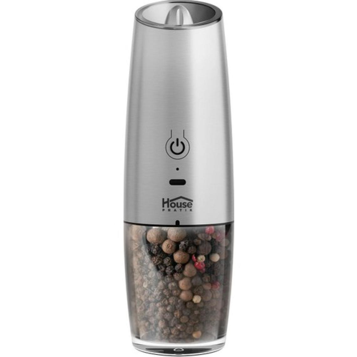 House Pratik HP72 Şarjlı Tuz ve Baharat Öğütücü Inox