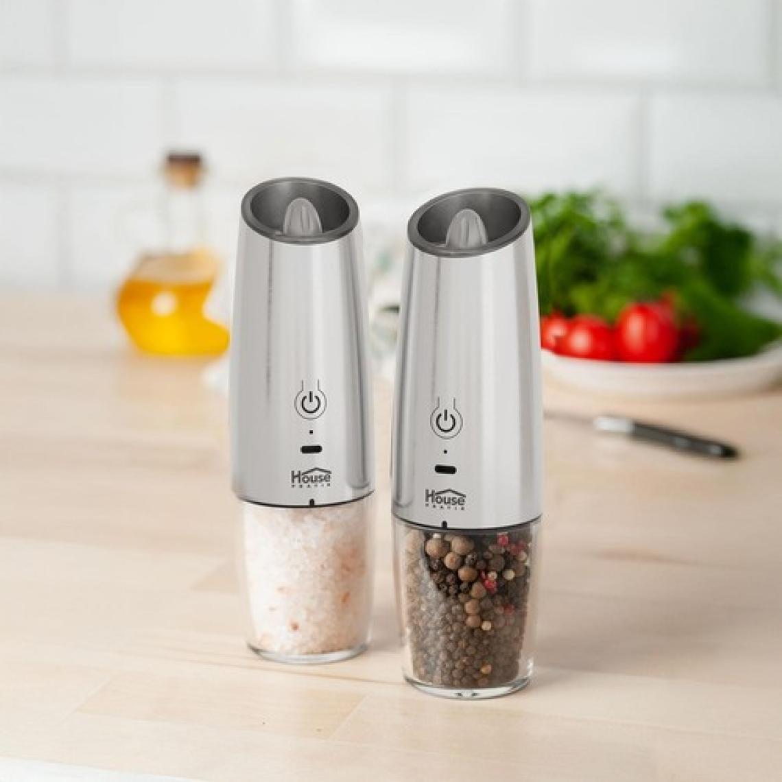 House Pratik HP72 Şarjlı Tuz ve Baharat Öğütücü Inox