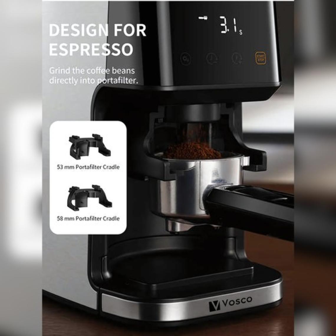 Vosco Dijital Espresso Kahve Değirmeni ve Öğütücü
