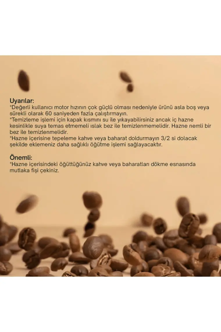 RossClean Grind Kahve ve Baharat Öğütücü (RossClean Türkiye Garantili)