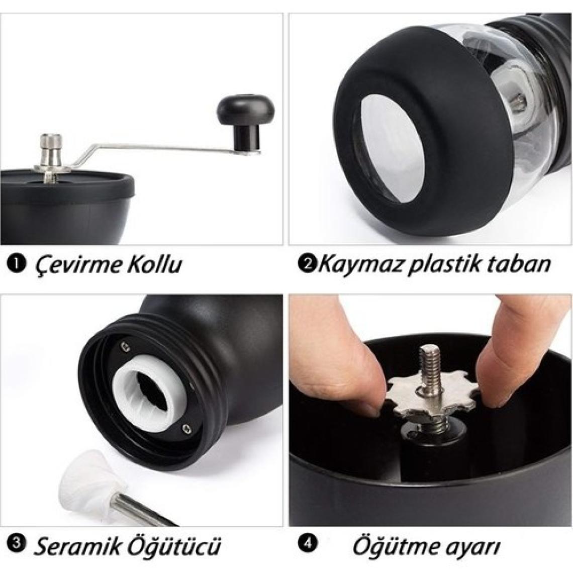 Coffe Grinder Seramik Cam Kahve Öğütücü