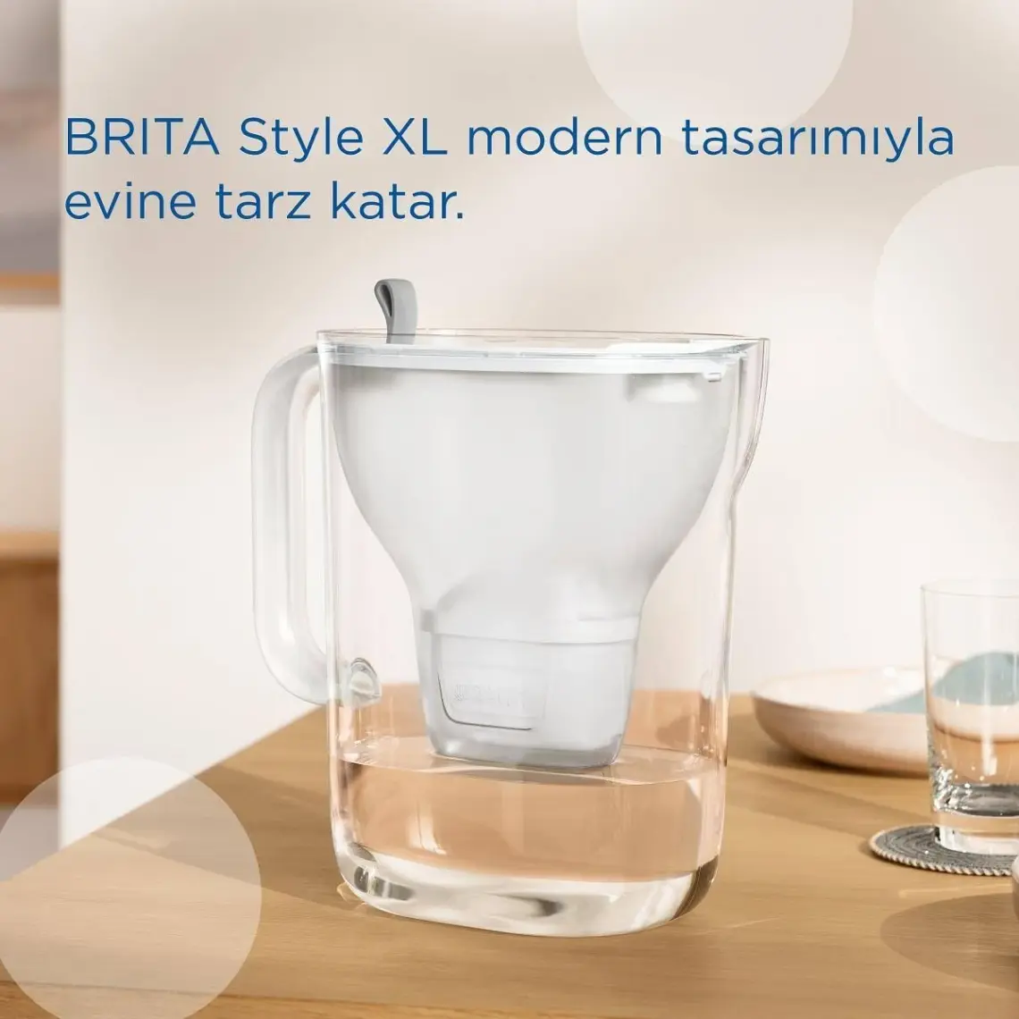 BRITA Style XL 3x Maxtra Pro All-In-1 Filtreli Su Arıtma Sürahisi - Gri 3,5 lt
