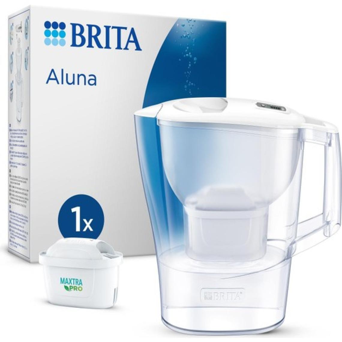 BRITA Aluna Cool 1x Maxtra Pro All-In-1 Filtreli Su Arıtma Sürahisi - Beyaz 2,4 lt