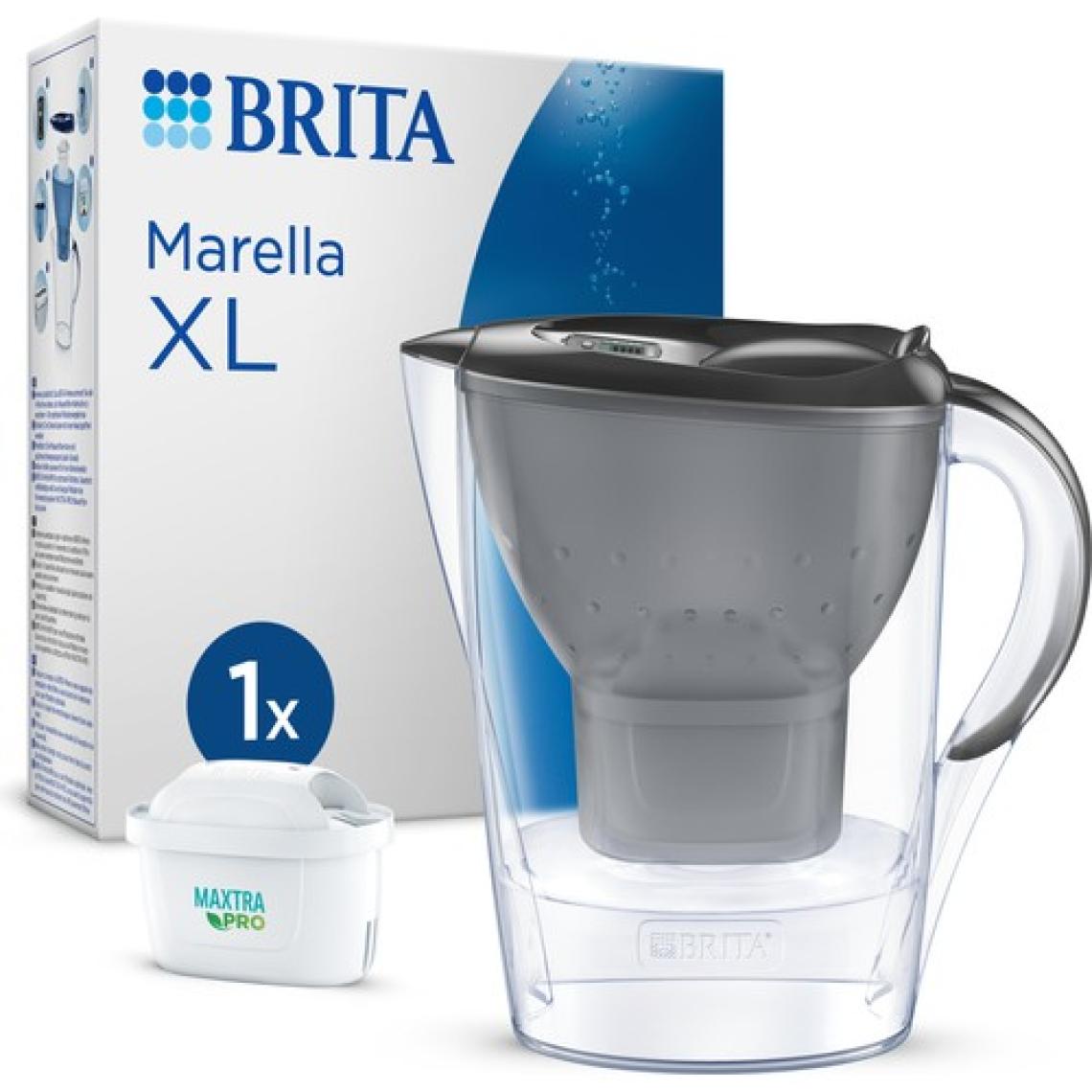 BRITA Marella XL 1x Maxtra Pro All-In-1 Filtreli Su Arıtma Sürahisi - Grafit 3,5 lt