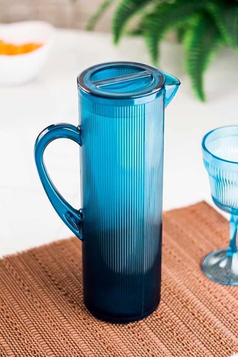 Arkilik Barok 1,5 Lt Aquamarin Sürahi (BUZDOLABI KAPAK RAFINA SIĞAR)