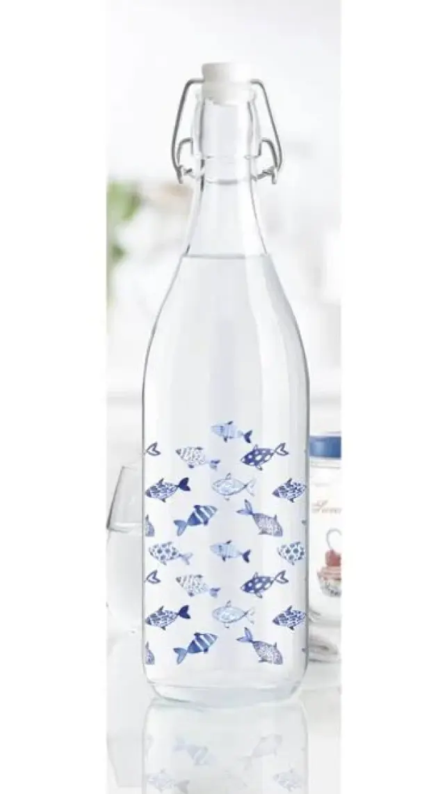 Madame Coco  Fish Su Şişesi - Mavi / 1000 ml