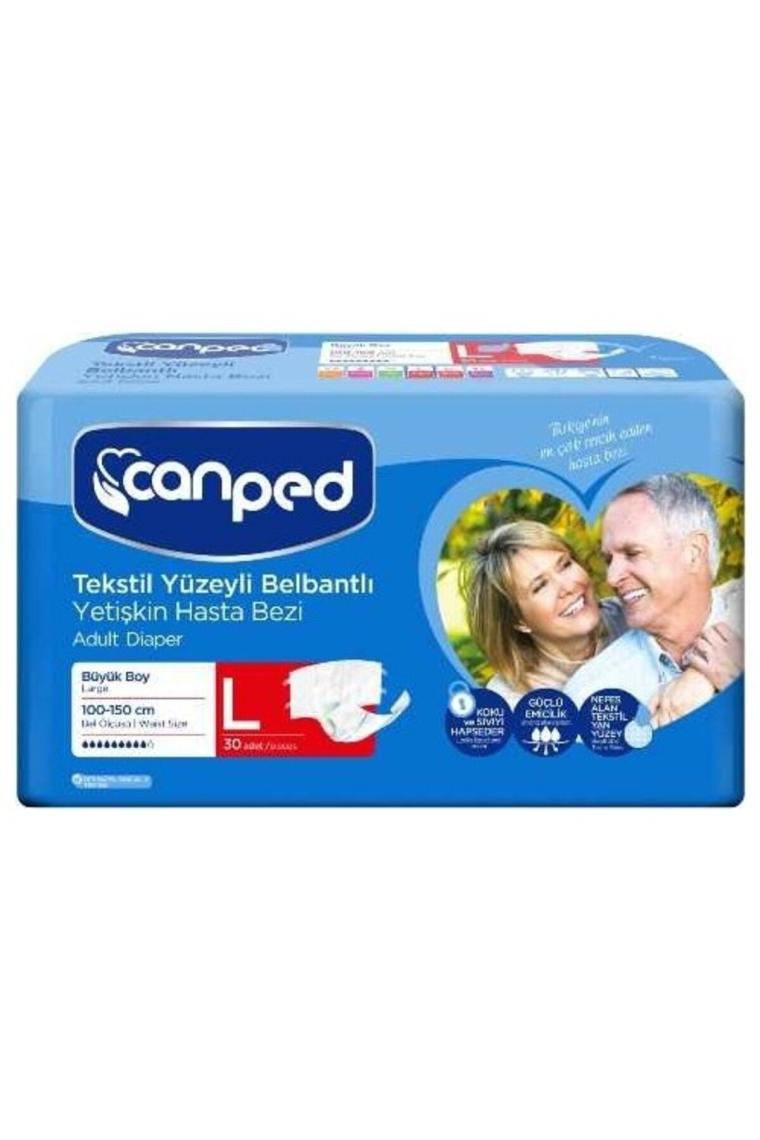 Belbantlı Tekstil Yüzeyli Hasta Bezi Büyük Boy Large 30 Lu