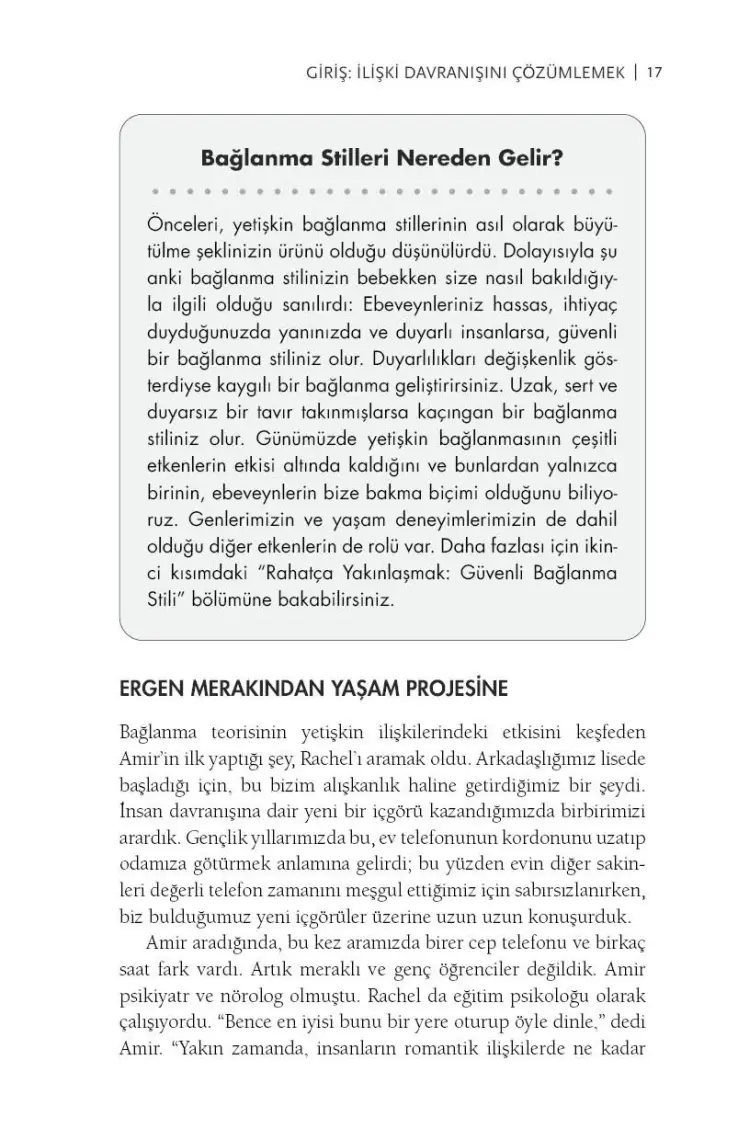 Bağlanma Aşkı Bulmanın ve Korumanın Bilimsel Yolları - Amir Levine , Rachel Heller