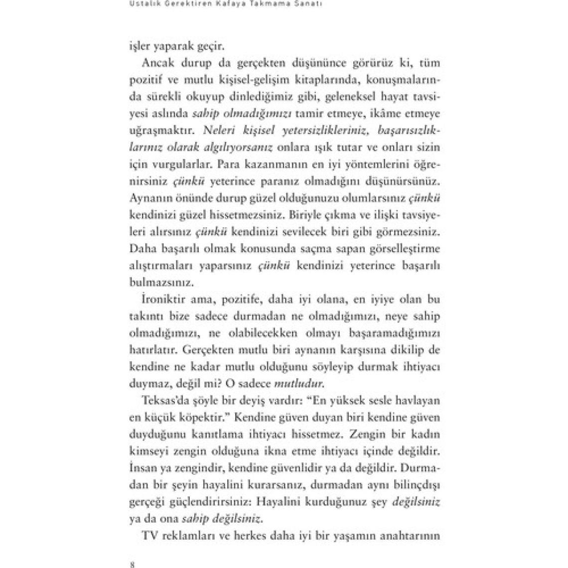 Ustalık Gerektiren Kafaya Takmama Sanatı - Mark Manson