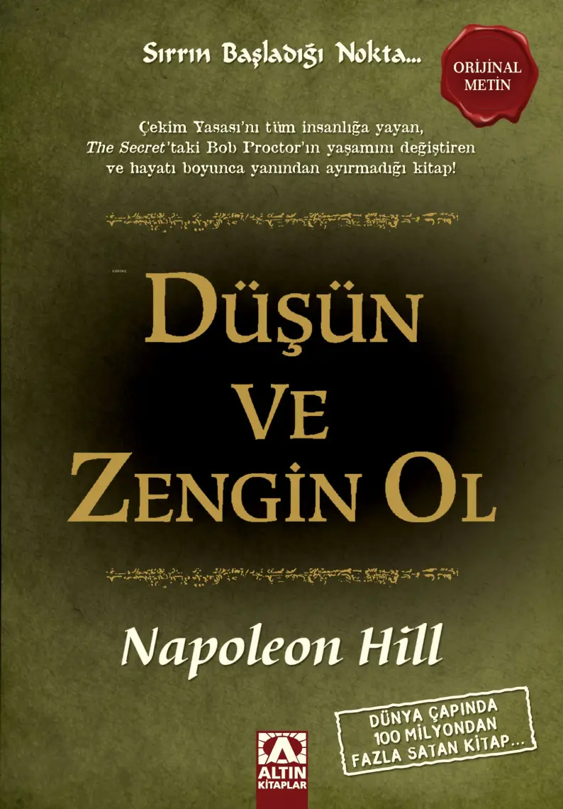 Düşün ve Zengin Ol: Sırrın Başladığı Nokta - Napoleon Hill
