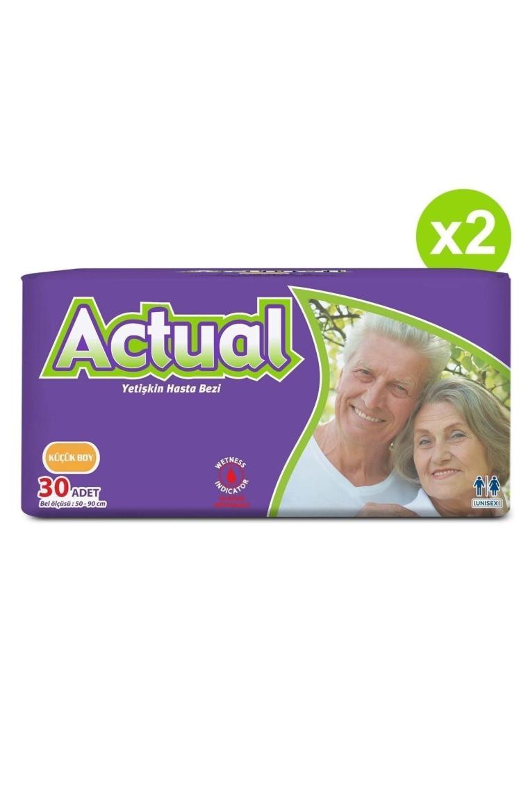 2'li Small Beden Küçük Boy Yetişkin Hasta Bezi 30x2 (60 Adet)