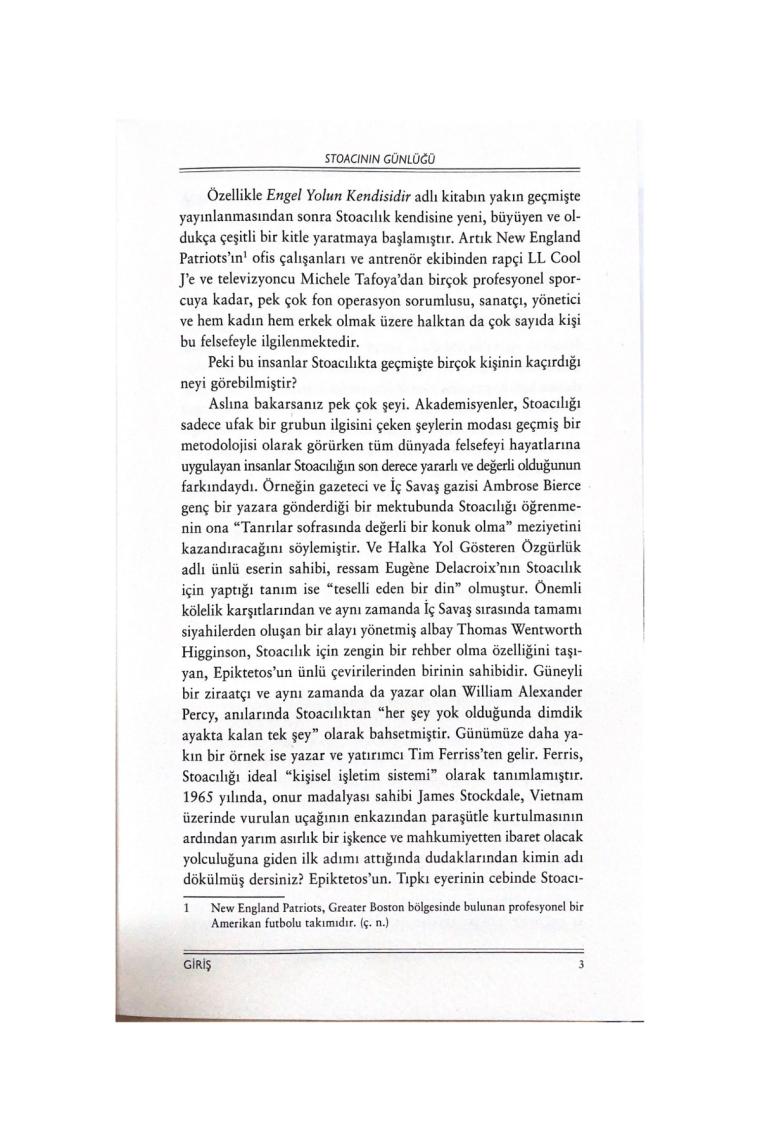 Stoacının Günlüğü: Kendine Hakim Olma Sabır Ve Bilgelik Üzerine 366 Düşünce