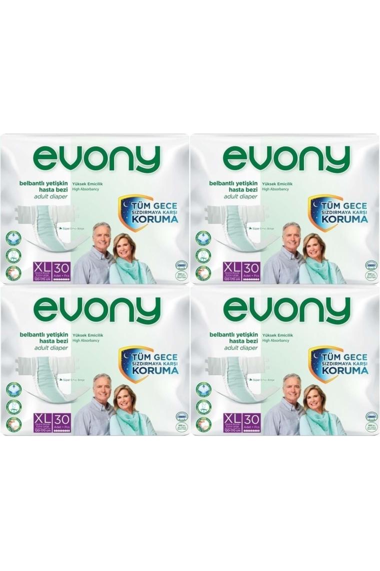 Hasta Bezi Yetişkin Bel Bantlı Tekstil Yüzey Extra Large- Ekstra Büyük Boy 120 Adet (4pk*30)
