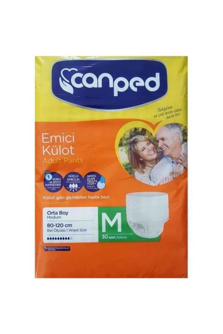 Canped Emici Külot Orta Boy M Beden 30'lu Yetişkin Hasta Bezi
