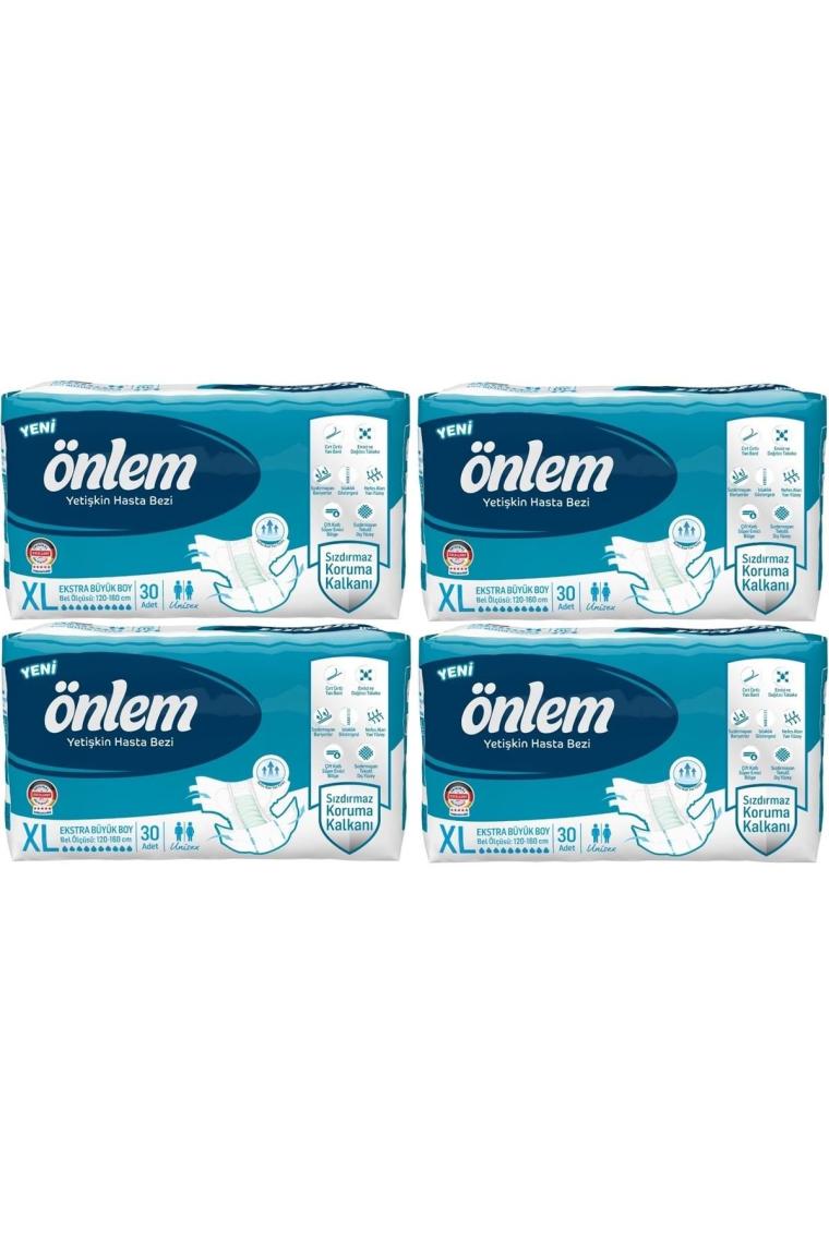 Hasta Bezi Bel Bantlı Tekstil Yüzey Xl Ekstra Büyük 120 Adet