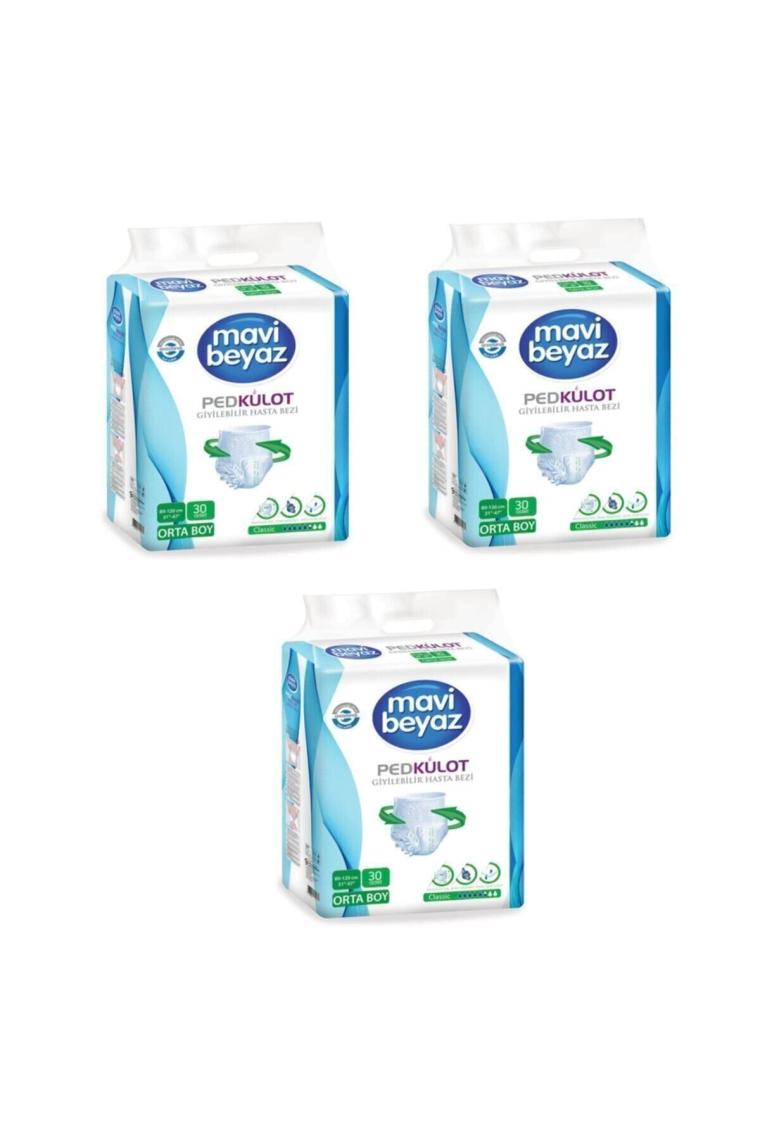 Ped Külot Yetişkin Hasta Bezi Orta Boy-medium 30 Lu 3 Paket 90 Kullanım