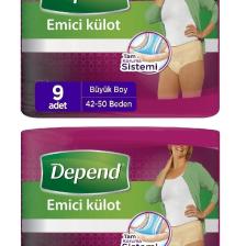 Emici Külot Kadın Büyük Large 2'li Set (9 Adet*2pk)