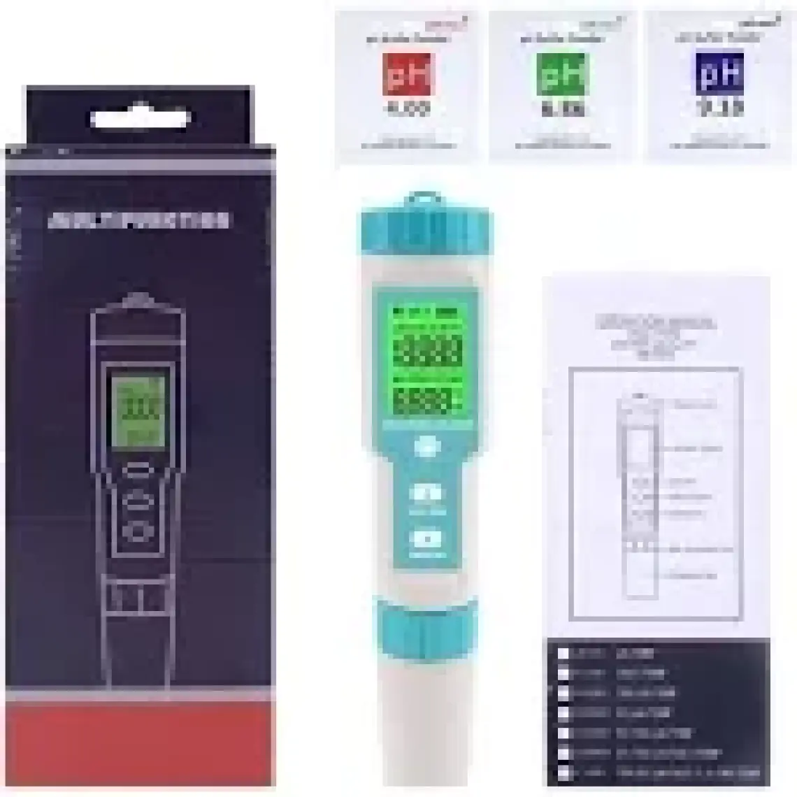UniChrome 7in1 Ph/tds/ec/orp/deniz Suyu Ağırlık/tuzluluk/sıcaklık C-600 Ph Ölçer Su Kalitesi Monitörü