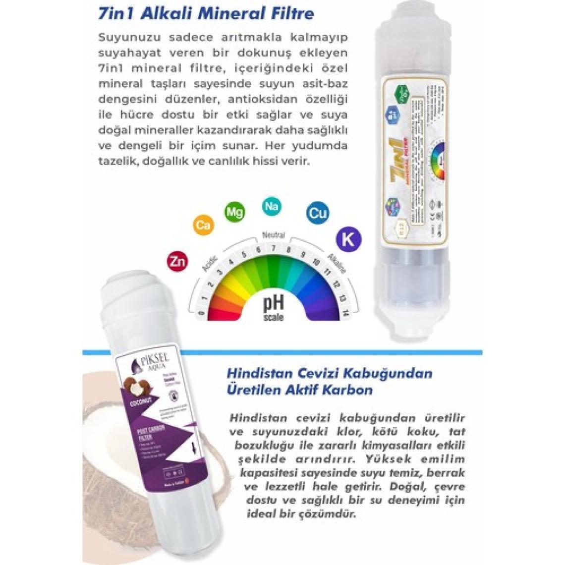 Piksel Aqua 12 Aşamalı Alkali Ve Multimineral Filtreli Su Arıtma Cihazı