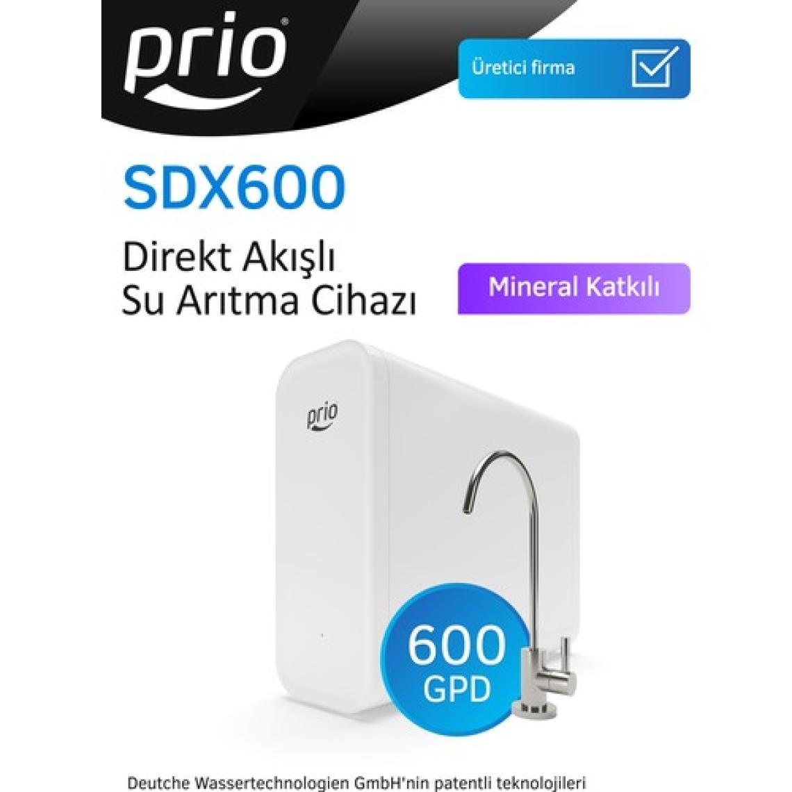 Prio SDX600 Tanksız Direkt Akışlı Pompalı Su Arıtma Cihazı