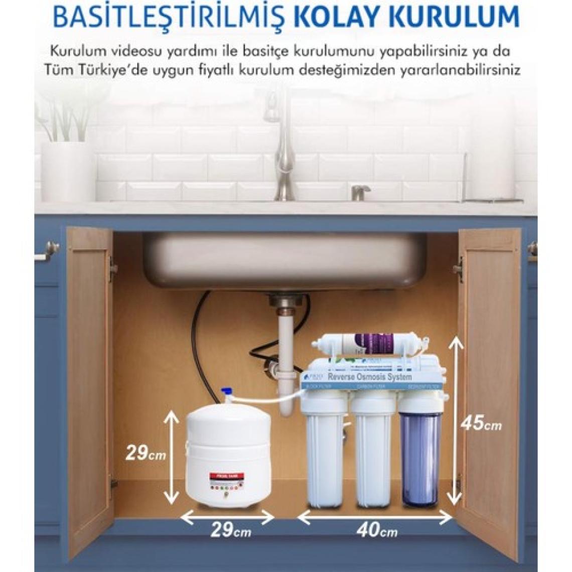 Piksel Aqua 5 Aşamalı Pompalı Açık Kasa Su Arıtma Cihazı