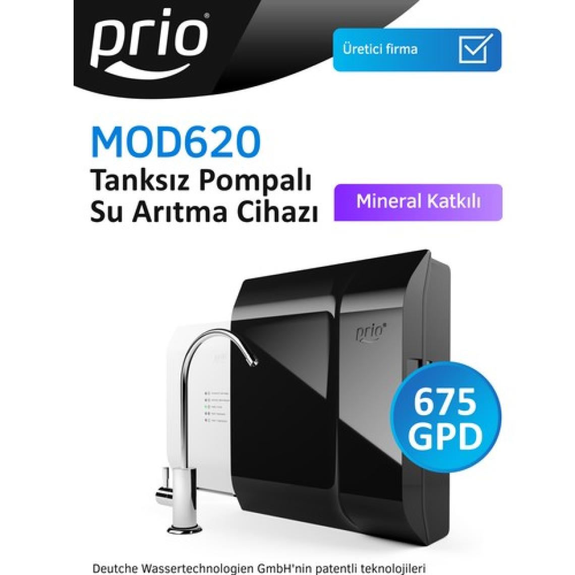 Prio MOD620 Tanksız Direkt Akışlı Pompalı Su Arıtma Cihazı