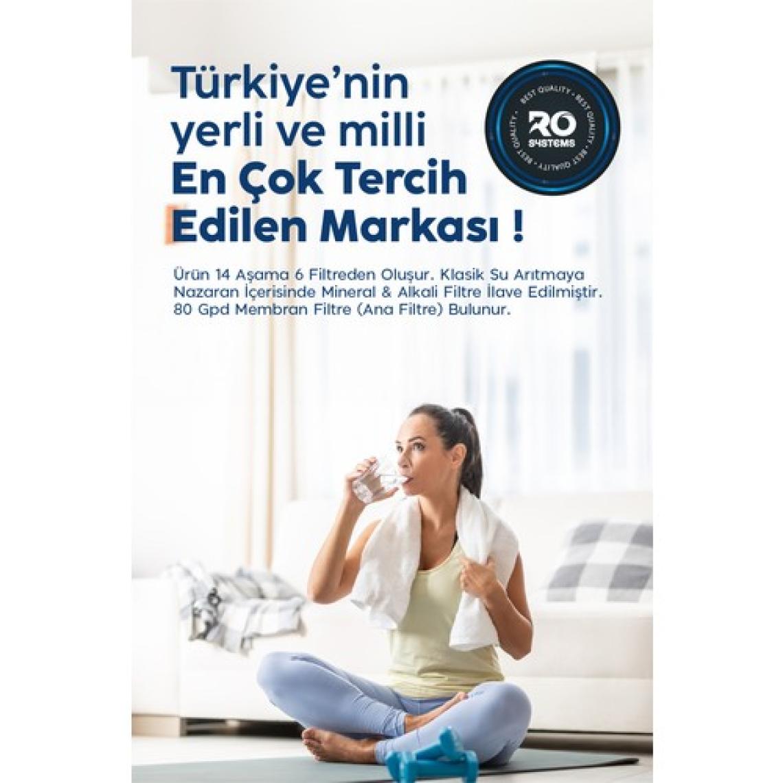 Hanedan 6 Aşamalı Alkali Mineral Filtreli 12 lt Metal Tanklı Su Arıtma Cihazı