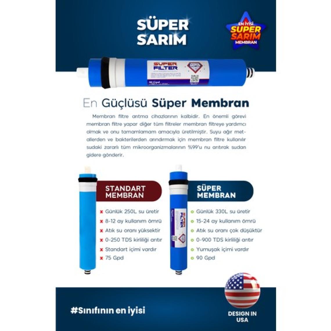 H-MAX Reverse Osmosis System 15 Aşama 9 Litre Çelik Tanklı 80 Gpd Membranlı Su Arıtma Cihazı