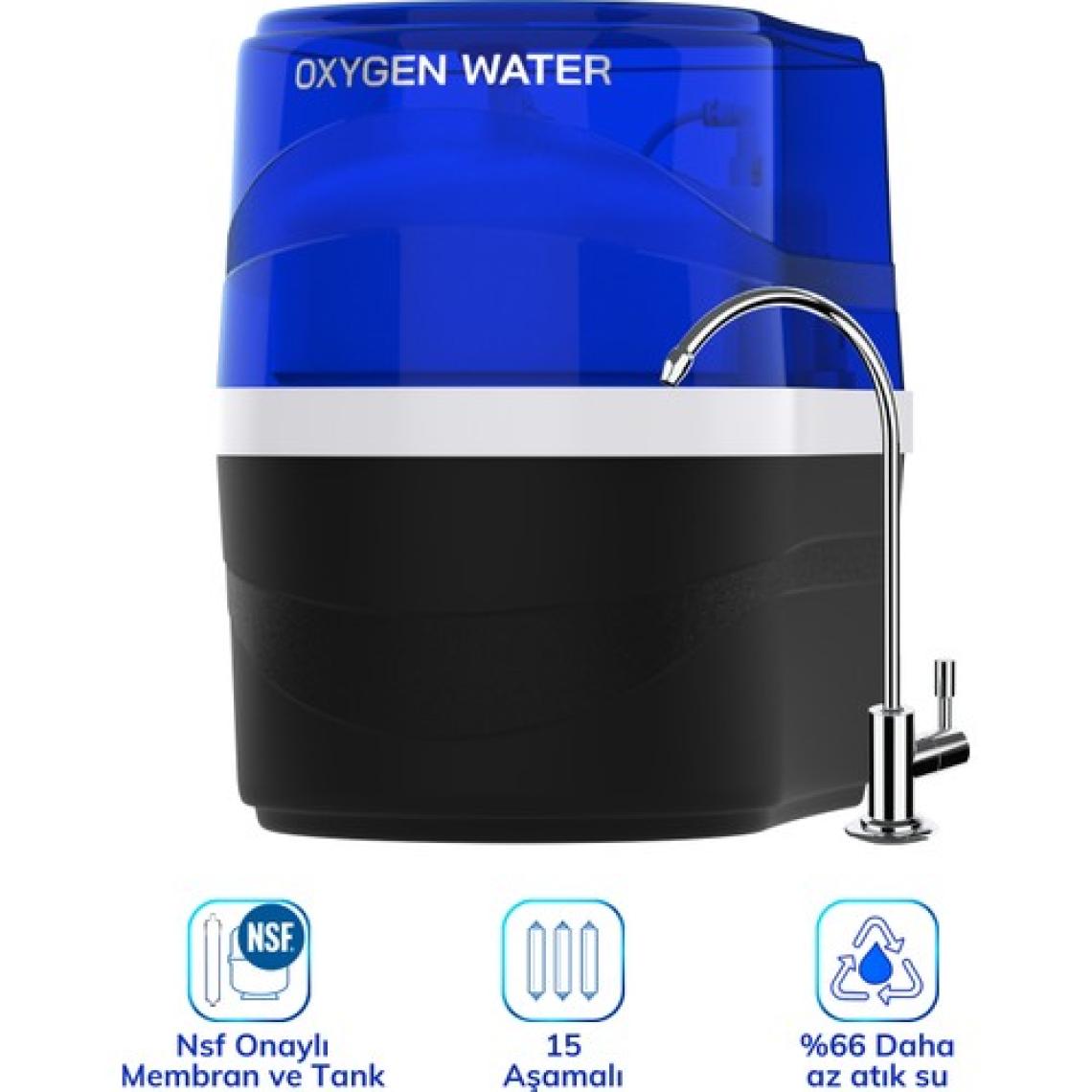 Oxygen Water Vontron Membranlı 15 Aşamalı Antibakteriyel Çelik Su Tanklı Su Arıtma Cihazı