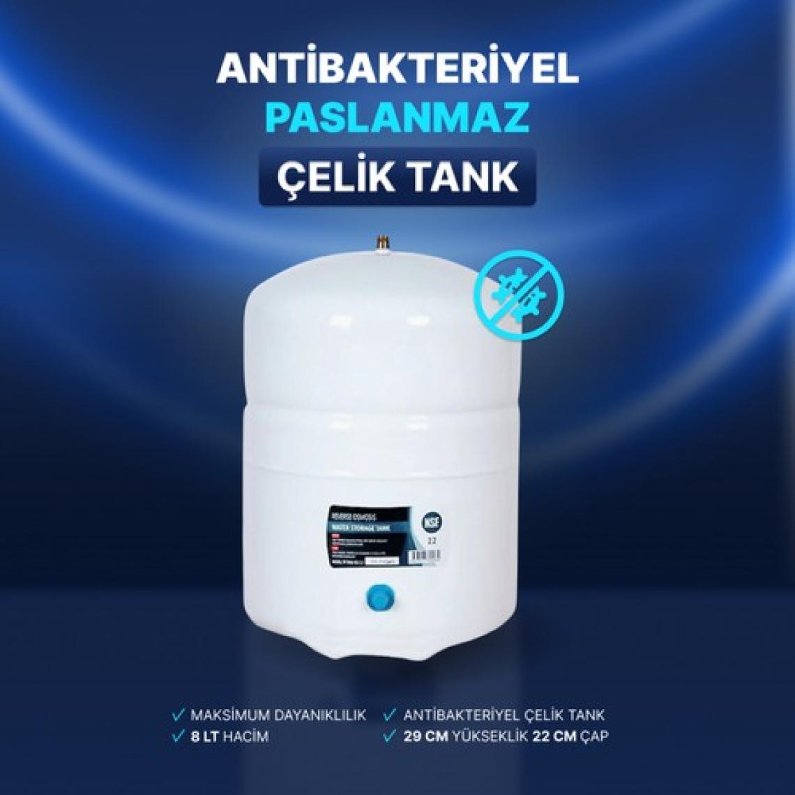 Oxygen Water Vontron Membranlı 15 Aşamalı Antibakteriyel Çelik Su Tanklı Su Arıtma Cihazı
