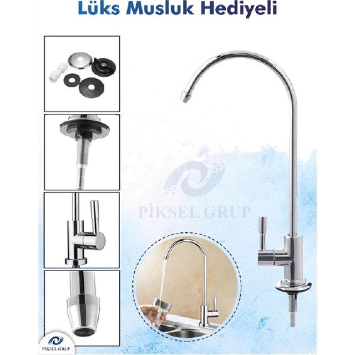 Piksel Aqua 10 Aşamalı Pompalı Mineralli Çelik Tanklı Su Arıtma Cihazı