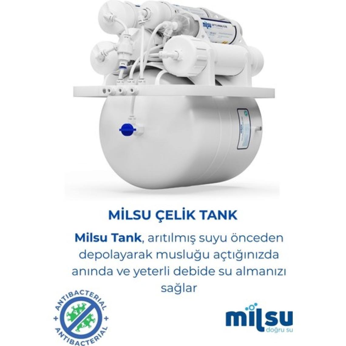 Mil Su Arıtma Cihazı 13 Aşamalı Multimineral Ve Detoks Filtreli 8 Lt Çelik Tanklı (DNP13-M-S)
