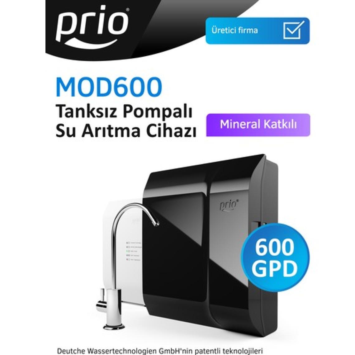 Prio MOD600 Tanksız Direkt Akışlı Pompalı Su Arıtma Cihazı