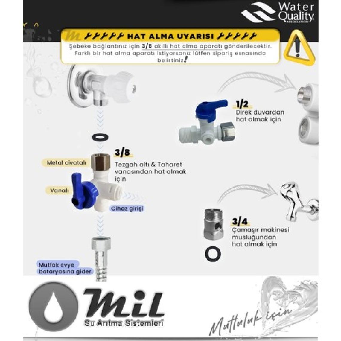Mil Su Arıtma Cihazı Pompalı 12 Aşamalı Multimineralli 8 Lt Çelik Tanklı (DP12-M-S)